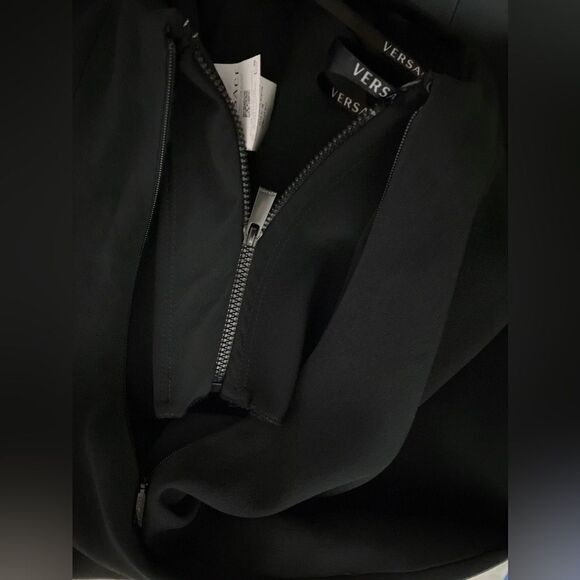 Versace  Medusa-Embellished Satin Cocktail Dress size 40/us size 4 - Picture 14 of 16